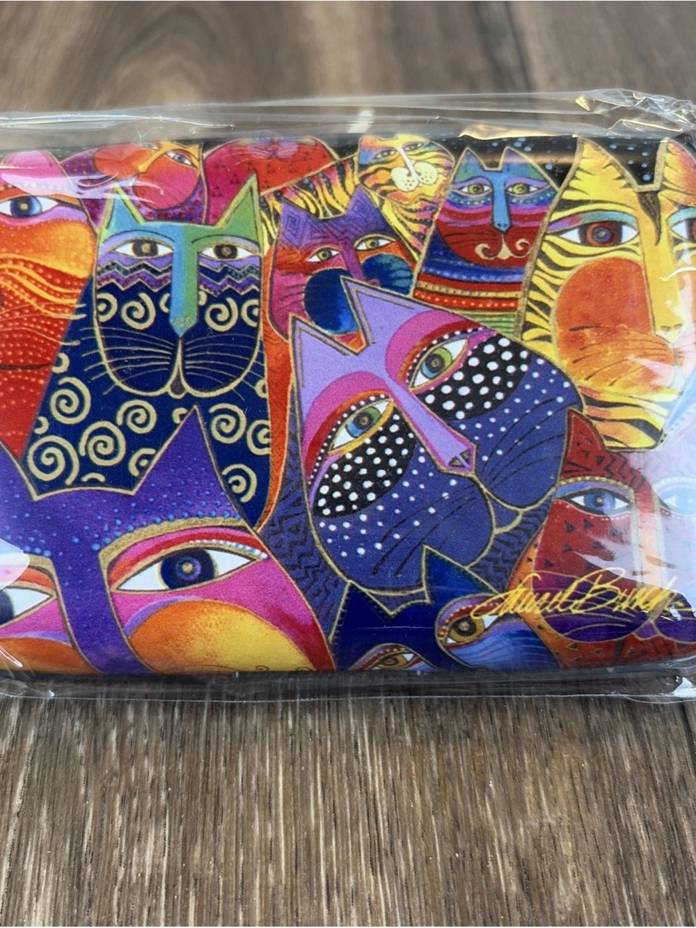 Laurel Burch Cats ARMORED WALLET Fantasticats RFID Metal Credit Card Case 719227